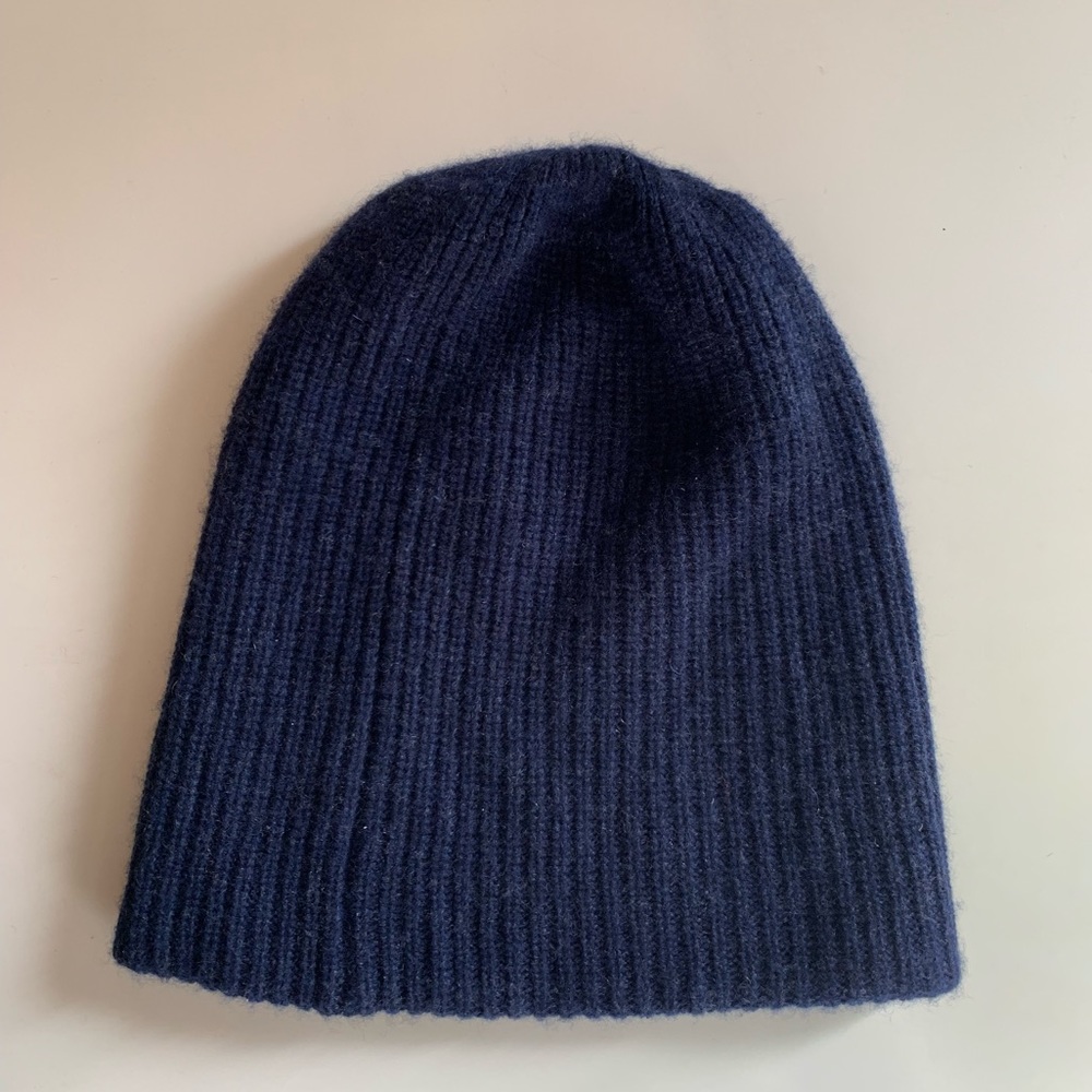 Navy Blue Cashmere Madewell Beanie